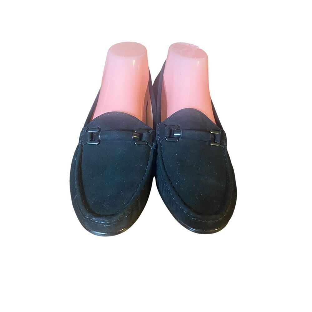 Trotters Cindy Black Leather Suede Flats Corpcore Classic Loafers Shoes Wm’s Sz
